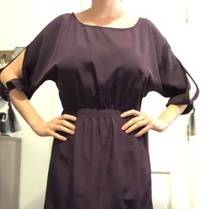 Guess Purple Slit Arm Dress with Tassels (M)